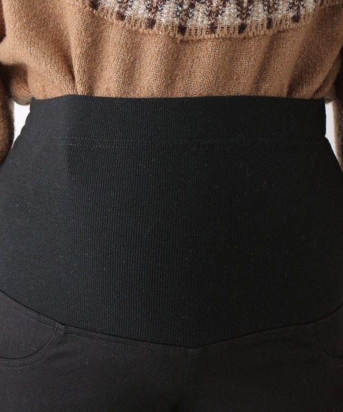 LEPSIM（レプシィム）の「マタニティ／ストレッチ無地スリムパンツ　346992（マタニティウェア/グッズ・レディース・アイボリー/ブラック・SMALL/LARGE/MEDIUM）」の16枚目の写真