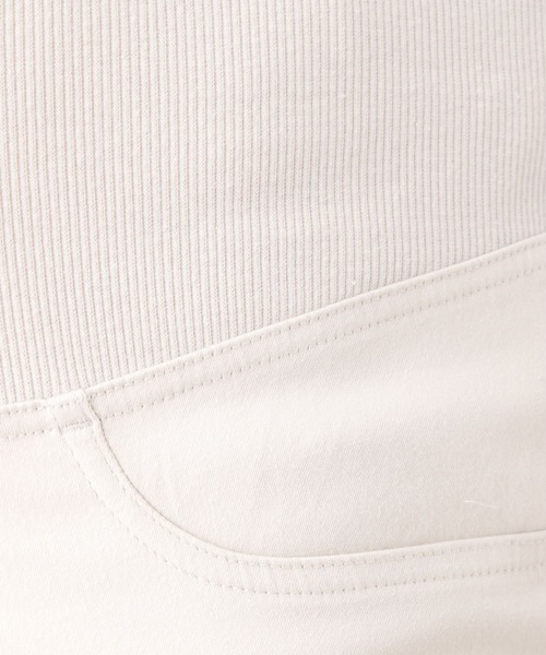 LEPSIM（レプシィム）の「マタニティ／ストレッチ無地スリムパンツ　346992（マタニティウェア/グッズ・レディース・アイボリー/ブラック・SMALL/LARGE/MEDIUM）」の9枚目の写真