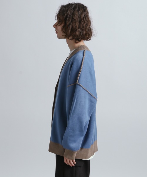 HARE(ハレ)の「リバーシブルデザインオーバーカーディガン(HARE)(カーディガン/ボレロ・メンズ・ブラウン/オレンジ/ブラック/ブラウン系その他・SMALL/MEDIUM)」の7枚目の写真