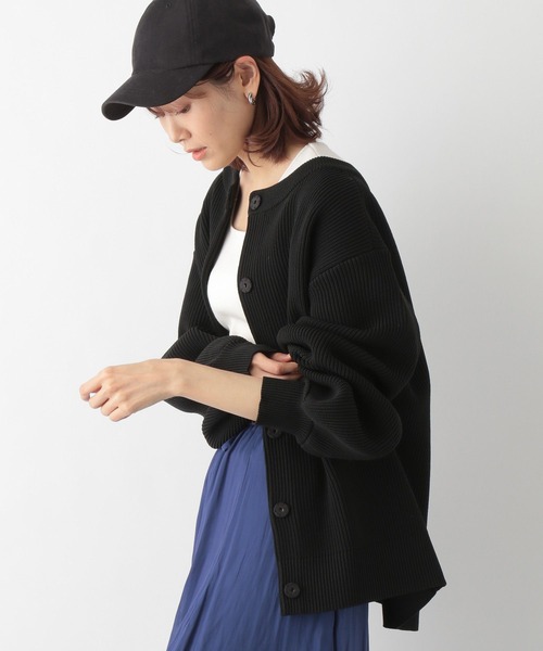 GLOBAL WORK(グローバルワーク)の「リッチライトアゼニットカーディガン/180017(カーディガン/ボレロ・レディース・グリーン系その他3/ベビーピンク/オフホワイト/ブラック・FREE)」の3枚目の写真