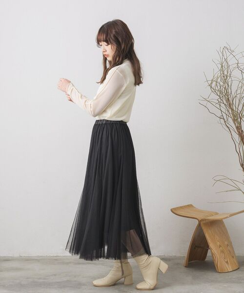 RETRO GIRL（レトロガール）の「シアーレイヤードHNインナー（Tシャツ/カットソー・レディース・ブラック/オレンジ系その他/ブラック系その他/グリーン/ホワイト・FREE）」の22枚目の写真