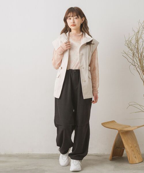 RETRO GIRL（レトロガール）の「シアーレイヤードHNインナー（Tシャツ/カットソー・レディース・ブラック/オレンジ系その他/ブラック系その他/グリーン/ホワイト・FREE）」の8枚目の写真