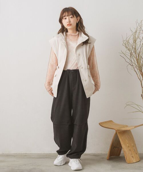 RETRO GIRL（レトロガール）の「シアーレイヤードHNインナー（Tシャツ/カットソー・レディース・ブラック/オレンジ系その他/ブラック系その他/グリーン/ホワイト・FREE）」の9枚目の写真