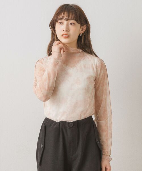 RETRO GIRL（レトロガール）の「シアーレイヤードHNインナー（Tシャツ/カットソー・レディース・ブラック/オレンジ系その他/ブラック系その他/グリーン/ホワイト・FREE）」の10枚目の写真