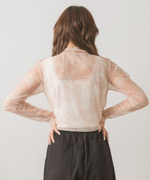 RETRO GIRL（レトロガール）の「シアーレイヤードHNインナー（Tシャツ/カットソー・レディース・ブラック/オレンジ系その他/ブラック系その他/グリーン/ホワイト・FREE）」の12枚目の写真