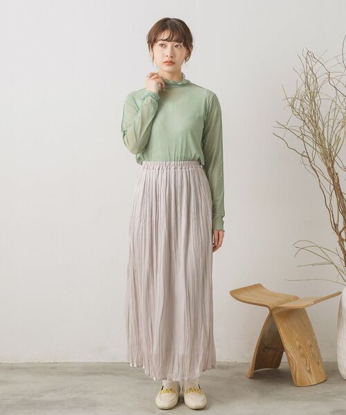 RETRO GIRL（レトロガール）の「シアーレイヤードHNインナー（Tシャツ/カットソー・レディース・ブラック/オレンジ系その他/ブラック系その他/グリーン/ホワイト・FREE）」の14枚目の写真