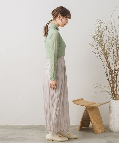 RETRO GIRL（レトロガール）の「シアーレイヤードHNインナー（Tシャツ/カットソー・レディース・ブラック/オレンジ系その他/ブラック系その他/グリーン/ホワイト・FREE）」の15枚目の写真