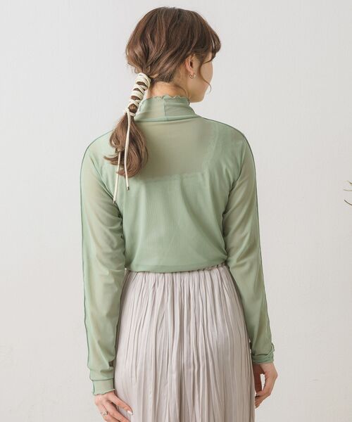 RETRO GIRL（レトロガール）の「シアーレイヤードHNインナー（Tシャツ/カットソー・レディース・ブラック/オレンジ系その他/ブラック系その他/グリーン/ホワイト・FREE）」の19枚目の写真