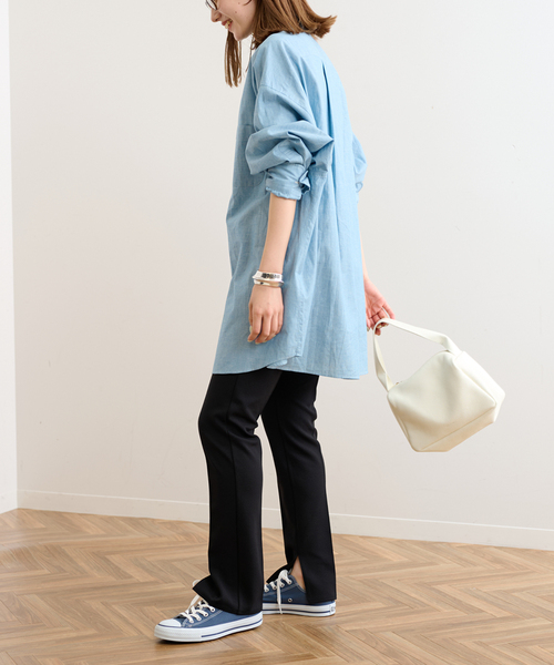 FRAMeWORK(フレームワーク)の「ストレッチレギンスパンツ(その他パンツ・レディース・ライトグレー/ブラック・38/36)」の4枚目の写真