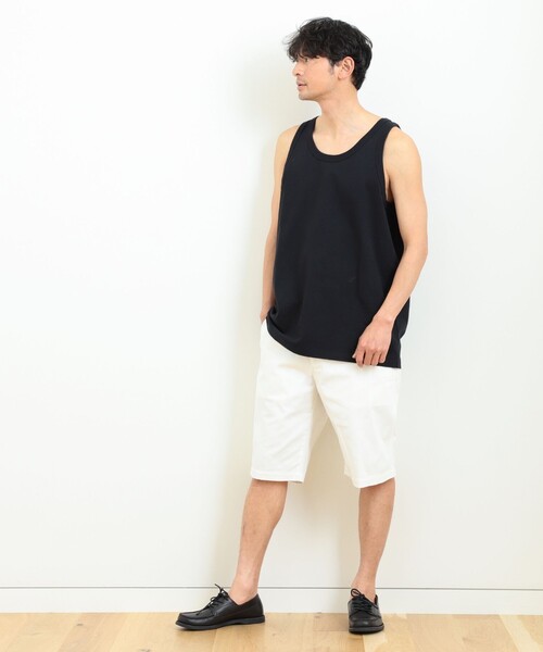 B:MING by BEAMS（ビーミングバイビームス）の「B:MING by BEAMS / 天竺 ワイドフィット タンクトップ（タンクトップ・メンズ・ブラック/オフホワイト・SMALL/MEDIUM/LARGE/X-LARGE）」の10枚目の写真