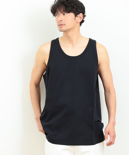 B:MING by BEAMS（ビーミングバイビームス）の「B:MING by BEAMS / 天竺 ワイドフィット タンクトップ（タンクトップ・メンズ・ブラック/オフホワイト・SMALL/MEDIUM/LARGE/X-LARGE）」の5枚目の写真