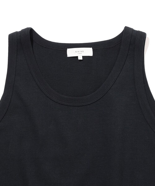 B:MING by BEAMS（ビーミングバイビームス）の「B:MING by BEAMS / 天竺 ワイドフィット タンクトップ（タンクトップ・メンズ・ブラック/オフホワイト・SMALL/MEDIUM/LARGE/X-LARGE）」の12枚目の写真