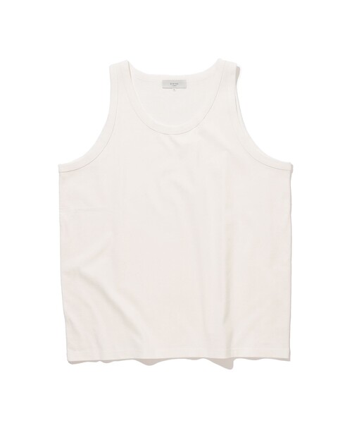 B:MING by BEAMS（ビーミングバイビームス）の「B:MING by BEAMS / 天竺 ワイドフィット タンクトップ（タンクトップ・メンズ・ブラック/オフホワイト・SMALL/MEDIUM/LARGE/X-LARGE）」の9枚目の写真