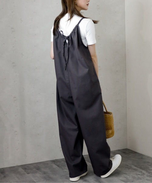 Per sist ence（パーシエンス）の「Per sist ence/パーシエンス　バックリボンサロペット（サロペット/オーバーオール・レディース・グリーン/ネイビー/ダークグレー/アイボリー・FREE）」の13枚目の写真