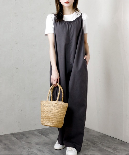 Per sist ence（パーシエンス）の「Per sist ence/パーシエンス　バックリボンサロペット（サロペット/オーバーオール・レディース・グリーン/ネイビー/ダークグレー/アイボリー・FREE）」の14枚目の写真