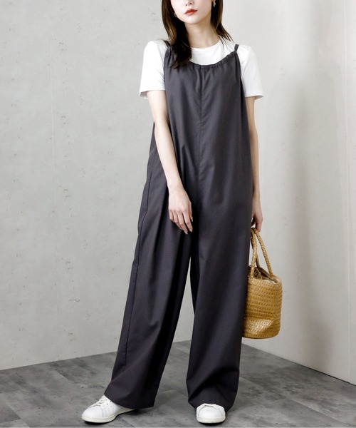 Per sist ence（パーシエンス）の「Per sist ence/パーシエンス　バックリボンサロペット（サロペット/オーバーオール・レディース・グリーン/ネイビー/ダークグレー/アイボリー・FREE）」の15枚目の写真