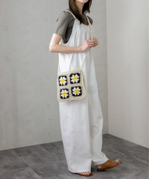 Per sist ence（パーシエンス）の「Per sist ence/パーシエンス　バックリボンサロペット（サロペット/オーバーオール・レディース・グリーン/ネイビー/ダークグレー/アイボリー・FREE）」の7枚目の写真