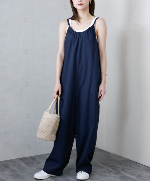 Per sist ence（パーシエンス）の「Per sist ence/パーシエンス　バックリボンサロペット（サロペット/オーバーオール・レディース・グリーン/ネイビー/ダークグレー/アイボリー・FREE）」の19枚目の写真