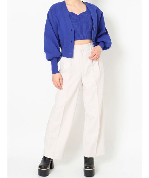 EVRIS（エヴリス）の「アンサンブルニットトップス（カーディガン/ボレロ・レディース・ブラック/アイボリー/レッド/ブルー・FREE）」の20枚目の写真