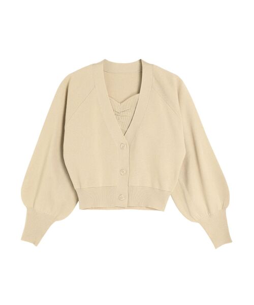 EVRIS（エヴリス）の「アンサンブルニットトップス（カーディガン/ボレロ・レディース・ブラック/アイボリー/レッド/ブルー・FREE）」の15枚目の写真