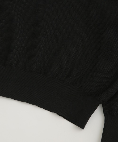 NANO universe（ナノユニバース）の「LB.03/コットンシルケット鹿の子ビッグVネックニット（ニット/セーター・メンズ・グリーン/モカ/ネイビー/レッド/ブラック・S/M/L）」の17枚目の写真