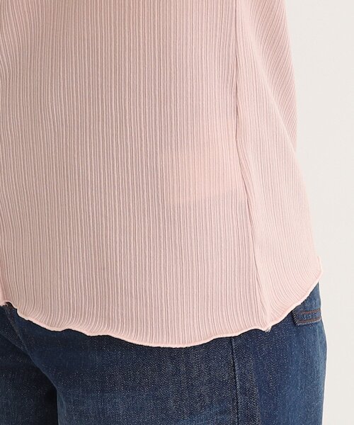 Cutie Blonde（キューティーブロンド）の「◆ストライプ調 5分袖メローインナー（Tシャツ/カットソー・レディース・オフホワイト/ベビーピンク/ブラック・01/02/03）」の15枚目の写真