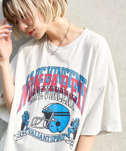 アメフトロゴ刺繍T（Tシャツ/カットソー）｜Auntie Rosa Holiday