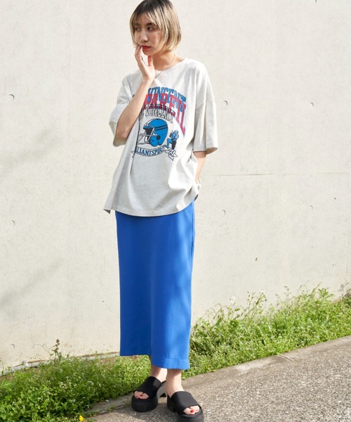 Auntie Rosa Holiday(アンティローザホリデー)の「アメフトロゴ刺繍T(Tシャツ/カットソー・レディース・ナチュラル/オフホワイト/ネイビー・FREE)」の19枚目の写真