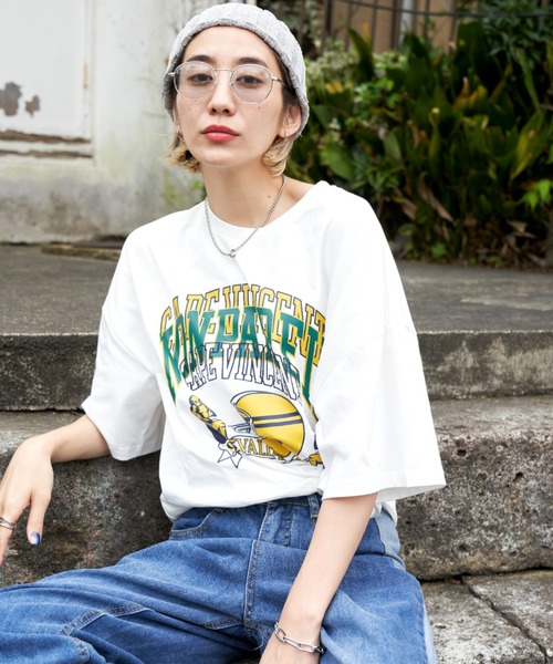 アメフトロゴ刺繍T（Tシャツ/カットソー）｜Auntie Rosa Holiday