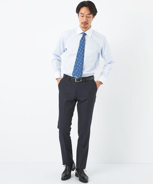 NIKKE シャドウストライプ スラックス ネイビー スーツパンツ green label relaxing（グリーンレーベルリラクシング）の