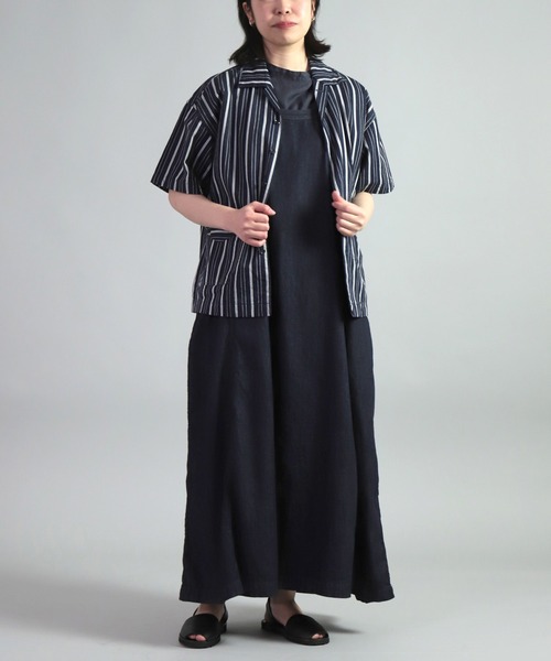 OMNIGOD（オムニゴッド）の「[OMNIGOD womens / オムニゴッド] 7oz甘織りデニム ノースリーブワンピース（ワンピース・レディース・ワンウォッシュ・FREE）」の3枚目の写真