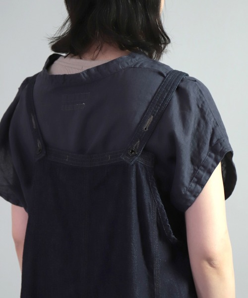 OMNIGOD（オムニゴッド）の「[OMNIGOD womens / オムニゴッド] 7oz甘織りデニム ノースリーブワンピース（ワンピース・レディース・ワンウォッシュ・FREE）」の10枚目の写真