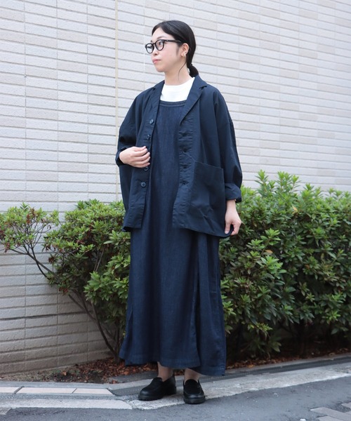 OMNIGOD（オムニゴッド）の「[OMNIGOD womens / オムニゴッド] 7oz甘織りデニム ノースリーブワンピース（ワンピース・レディース・ワンウォッシュ・FREE）」の14枚目の写真