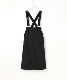 サスペンダーつきカーゴロングスカート