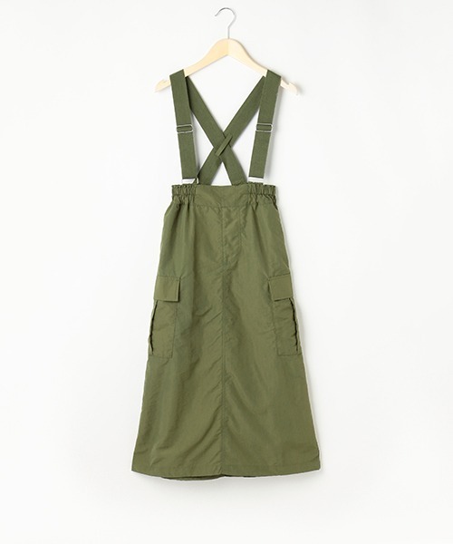 LOVETOXIC（ラブトキシック）の「サスペンダーつきカーゴロングスカート（スカート・キッズ・カーキ/ブラック・L/S/M）」の9枚目の写真