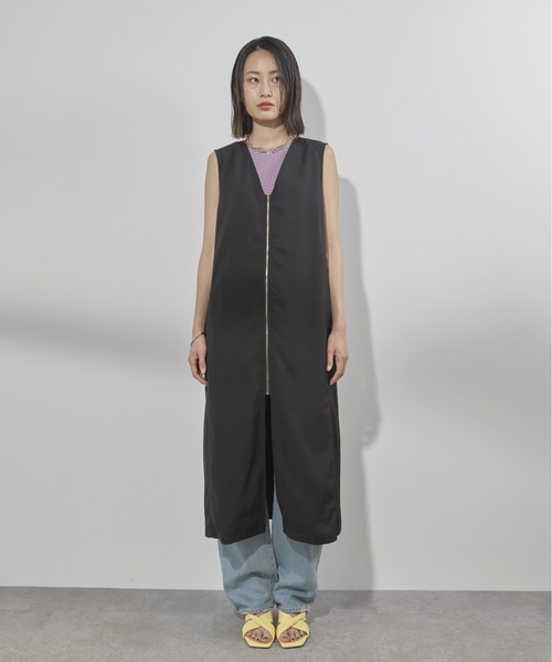 ECRIRE（エクリール）の「【yunコラボ】着こなし色々。2wayVネックジャンスカ（ジャンパースカート・レディース・ブラック/アイボリー/カーキ・M/L）」の17枚目の写真