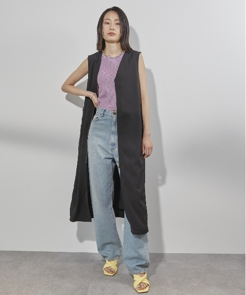 ECRIRE（エクリール）の「【yunコラボ】着こなし色々。2wayVネックジャンスカ（ジャンパースカート・レディース・ブラック/アイボリー/カーキ・M/L）」の18枚目の写真