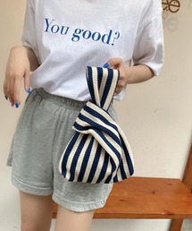 LOPASS（ロパス）の「ストライプ　マルシェハンドバッグ（ハンドバッグ）」