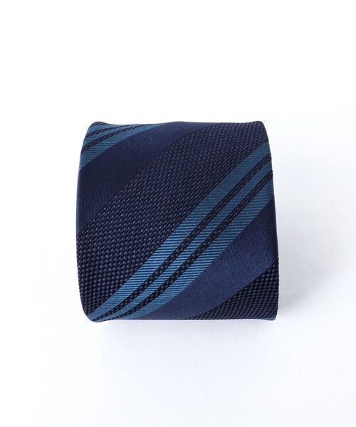 NOLLEY'S goodman(ノーリーズグッドマン)の「RBクレリックトリプルストライプネクタイ 国産ファブリック 多色メランジ糸使用(ネクタイ・メンズ・ブラック系その他3/ブルー系その他7・FREE)」の11枚目の写真