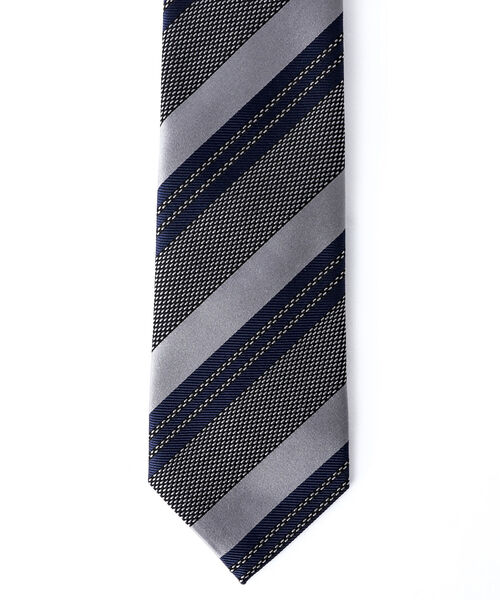 NOLLEY'S goodman(ノーリーズグッドマン)の「RBクレリックトリプルストライプネクタイ 国産ファブリック 多色メランジ糸使用(ネクタイ・メンズ・ブラック系その他3/ブルー系その他7・FREE)」の9枚目の写真