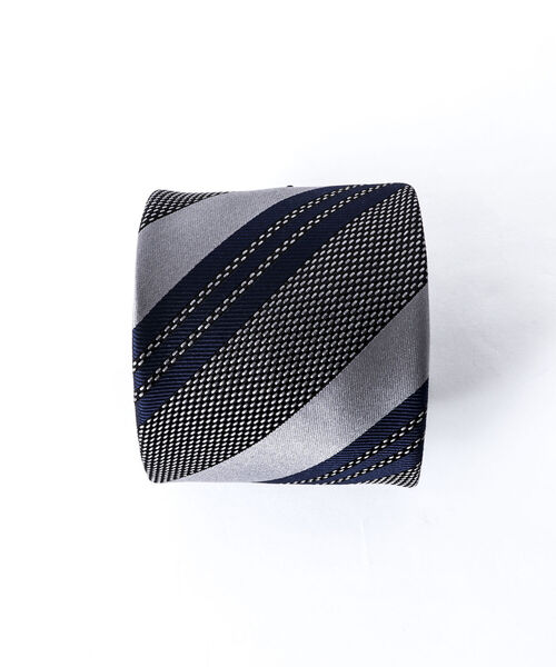 NOLLEY'S goodman(ノーリーズグッドマン)の「RBクレリックトリプルストライプネクタイ 国産ファブリック 多色メランジ糸使用(ネクタイ・メンズ・ブラック系その他3/ブルー系その他7・FREE)」の10枚目の写真