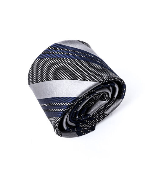 NOLLEY'S goodman(ノーリーズグッドマン)の「RBクレリックトリプルストライプネクタイ 国産ファブリック 多色メランジ糸使用(ネクタイ・メンズ・ブラック系その他3/ブルー系その他7・FREE)」の8枚目の写真