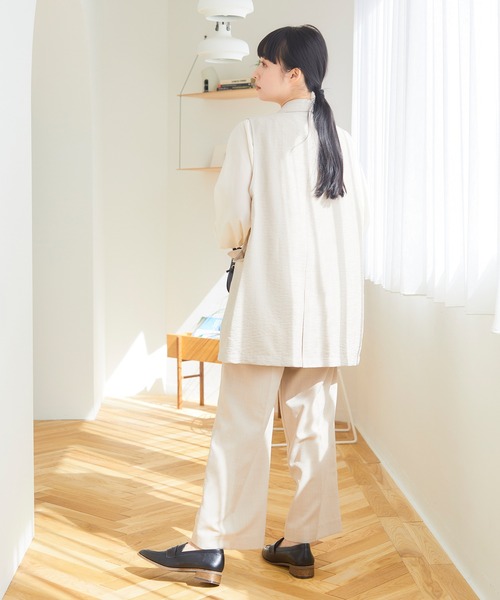 Days(デイズ)の「【Oeillet】タックプレスワイドパンツ(ウイエ)(その他パンツ・レディース・アイボリー/ライトグリーン/ネイビー・M/LL/L)」の14枚目の写真
