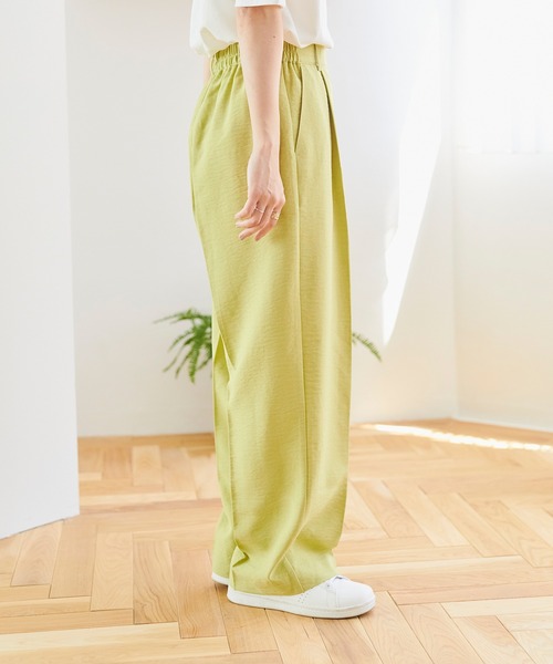 Days(デイズ)の「【Oeillet】タックプレスワイドパンツ(ウイエ)(その他パンツ・レディース・アイボリー/ライトグリーン/ネイビー・M/LL/L)」の19枚目の写真