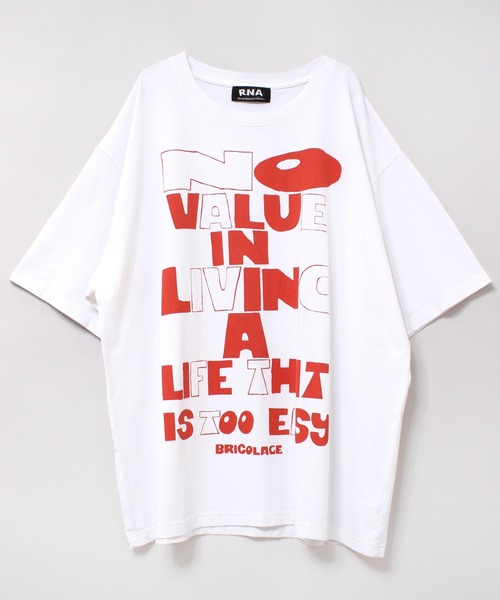 RNA（アールエヌエー）の「M2073 ＮＯロゴメガＢＩＧ　Ｔ（Tシャツ/カットソー・レディース・ホワイト/ピンク/ブラック・MEDIUM）」の14枚目の写真