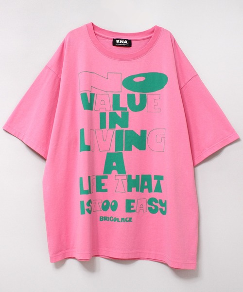 RNA（アールエヌエー）の「M2073 ＮＯロゴメガＢＩＧ　Ｔ（Tシャツ/カットソー・レディース・ホワイト/ピンク/ブラック・MEDIUM）」の18枚目の写真