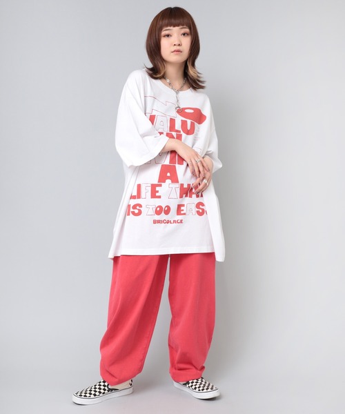 RNA（アールエヌエー）の「M2073 ＮＯロゴメガＢＩＧ　Ｔ（Tシャツ/カットソー・レディース・ホワイト/ピンク/ブラック・MEDIUM）」の12枚目の写真