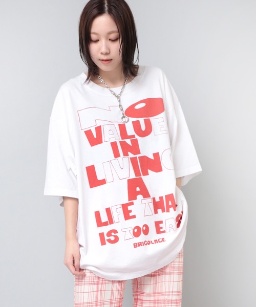 RNA（アールエヌエー）の「M2073 ＮＯロゴメガＢＩＧ　Ｔ（Tシャツ/カットソー・レディース・ホワイト/ピンク/ブラック・MEDIUM）」の9枚目の写真