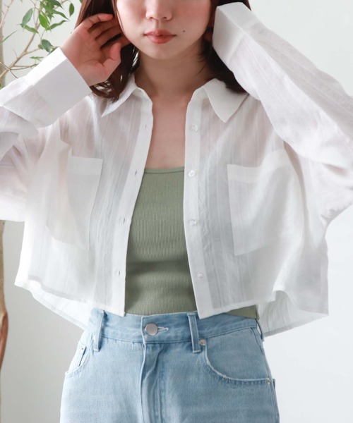 archives（アルシーヴ）の「ストライプショートケンボロシャツ（シャツ/ブラウス・レディース・ピンク/オフホワイト/イエロー/ブルー・MEDIUM）」の3枚目の写真