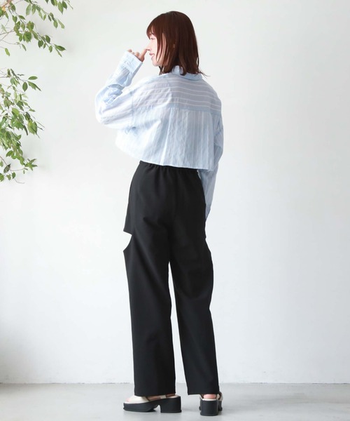 archives（アルシーヴ）の「ストライプショートケンボロシャツ（シャツ/ブラウス・レディース・ピンク/オフホワイト/イエロー/ブルー・MEDIUM）」の11枚目の写真